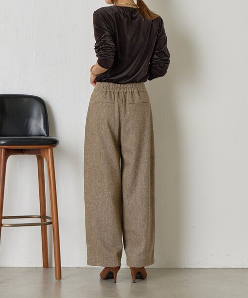 Jena espace merveilleux（ジェナ　エスパスメルヴェイユ）の「ネップツイードカーブパンツ（その他パンツ・レディース・ブラック/ブラウン/ネイビー・FREE）」の15枚目の写真
