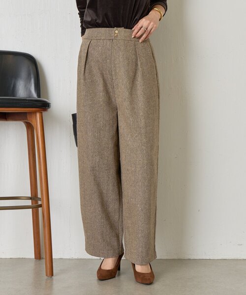 Jena espace merveilleux（ジェナ　エスパスメルヴェイユ）の「ネップツイードカーブパンツ（その他パンツ・レディース・ブラック/ブラウン/ネイビー・FREE）」の17枚目の写真