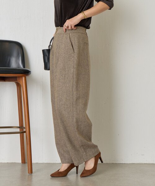 Jena espace merveilleux（ジェナ　エスパスメルヴェイユ）の「ネップツイードカーブパンツ（その他パンツ・レディース・ブラック/ブラウン/ネイビー・FREE）」の18枚目の写真