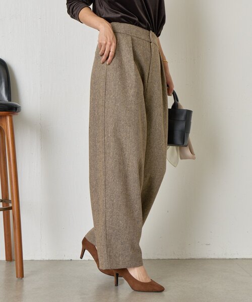 Jena espace merveilleux（ジェナ　エスパスメルヴェイユ）の「ネップツイードカーブパンツ（その他パンツ・レディース・ブラック/ブラウン/ネイビー・FREE）」の21枚目の写真