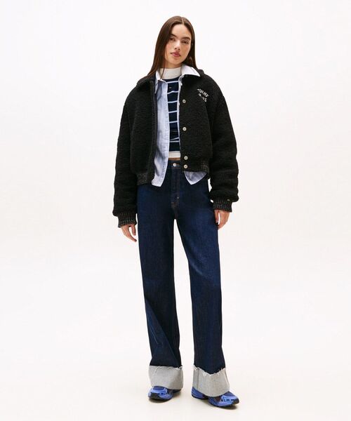 tommy jeans（トミー ジーンズ）の「テディボンバージャケット（ブルゾン・レディース・ブラック・SMALL/X-SMALL/MEDIUM）」の3枚目の写真