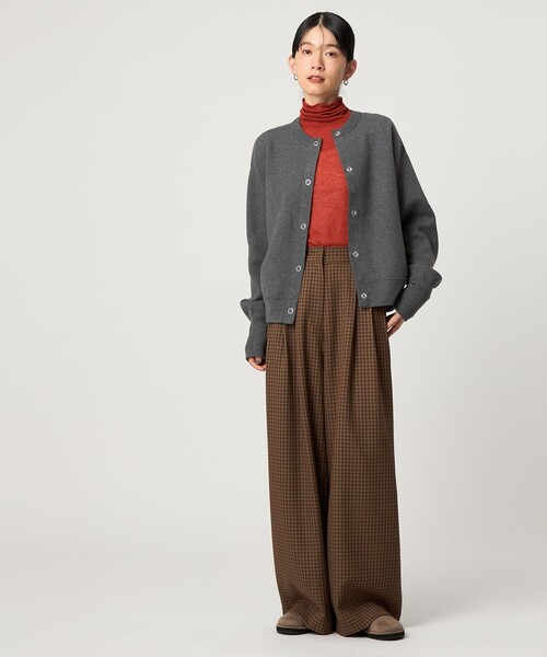 CITEN（シテン）の「＜CITEN＞スウェットライクニットカーディガン（カーディガン/ボレロ・レディース・ライトブルー/オレンジ/ダークグレー/レッド/ライトグレー・FREE）」の11枚目の写真