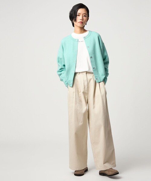 CITEN（シテン）の「＜CITEN＞スウェットライクニットカーディガン（カーディガン/ボレロ・レディース・ライトブルー/オレンジ/ダークグレー/レッド/ライトグレー・FREE）」の18枚目の写真