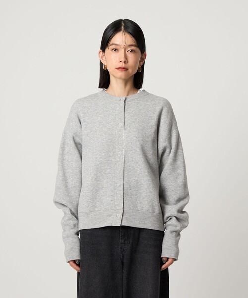 CITEN（シテン）の「＜CITEN＞スウェットライクニットカーディガン（カーディガン/ボレロ・レディース・ライトブルー/オレンジ/ダークグレー/レッド/ライトグレー・FREE）」の22枚目の写真