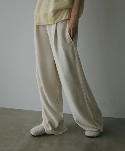 ETRE TOKYO(エトレトウキョウ)の「Champion REVERSE WEAVE スウェットワイドパンツ(スウェットパンツ・レディース・グレー/ネイビー/オートミール・M/S)」の1枚目の写真