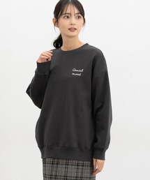 【ハニぽか】裏起毛ゆるロゴ刺繍スウェット