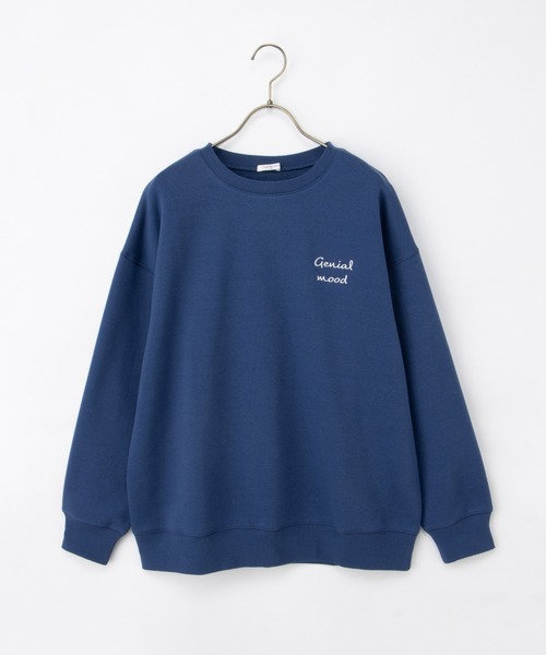 Honeys（ハニーズ）の「【ハニぽか】裏起毛ゆるロゴ刺繍スウェット（スウェット・レディース・スミクロ/オートミール/イエロー/杢グレー/ブルー・S/M/LL/L）」の15枚目の写真