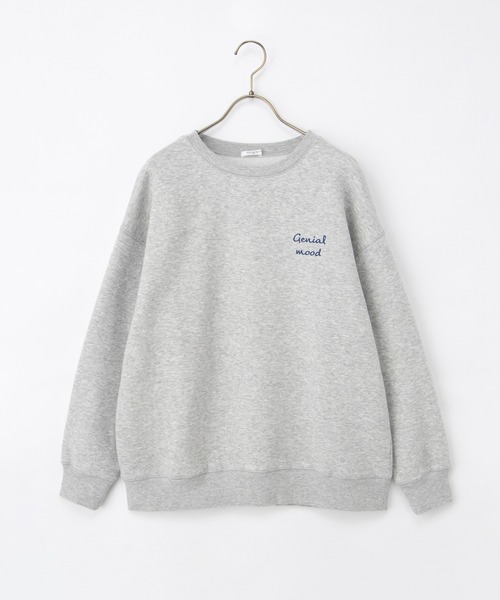 Honeys（ハニーズ）の「【ハニぽか】裏起毛ゆるロゴ刺繍スウェット（スウェット・レディース・スミクロ/オートミール/イエロー/杢グレー/ブルー・S/M/LL/L）」の11枚目の写真