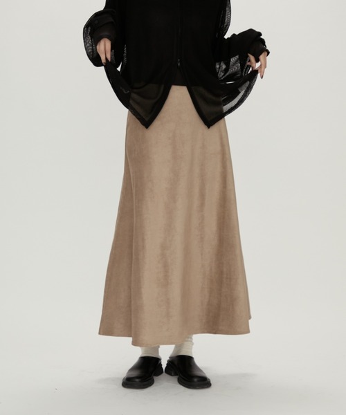 セール】Suede Flare Long Skirt / スエードフレアロングスカート