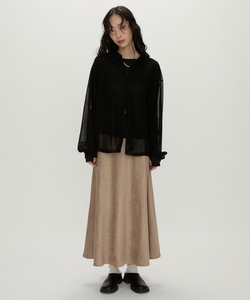 セール】Suede Flare Long Skirt / スエードフレアロングスカート