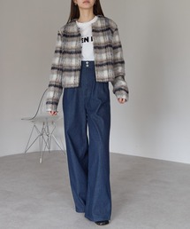 PREFERIR | デニム タックワイドパンツ(デニムパンツ)