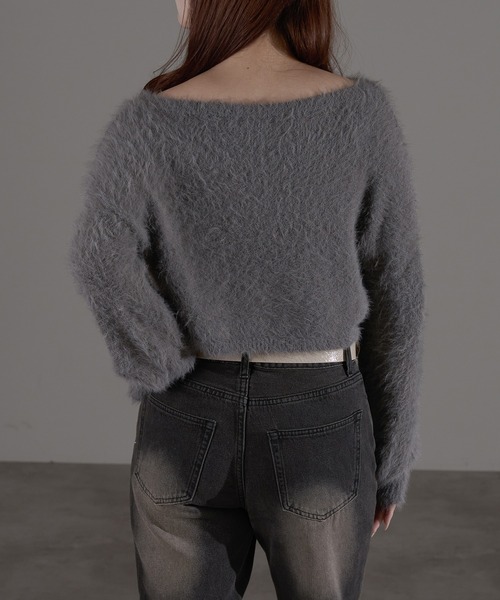 apres jour mignon(アプレジュールミニョン)の「デザインニット(ニット/セーター・レディース・ボルドー/ブラック/チャコールグレー/ブルー/オフホワイト・LARGE/フリー)」の22枚目の写真