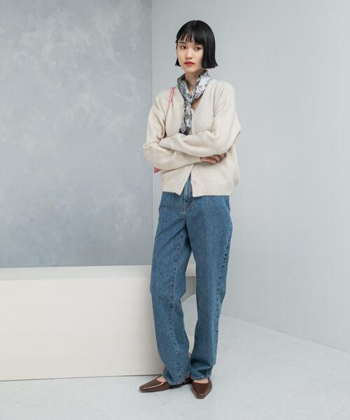 URBAN RESEARCH ROSSO WOMEN（アーバンリサーチ　ロッソ）の「エアリーニット2WAYカーディガン（カーディガン/ボレロ・レディース・ブラック/ベージュ/ホワイト系その他・FREE）」の4枚目の写真