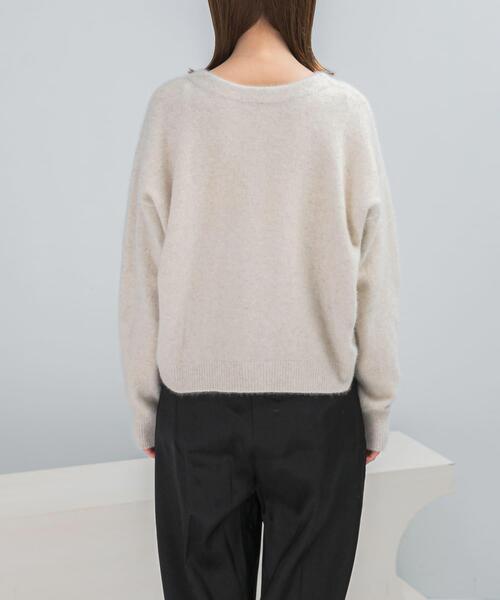 URBAN RESEARCH ROSSO WOMEN（アーバンリサーチ　ロッソ）の「エアリーニット2WAYカーディガン（カーディガン/ボレロ・レディース・ブラック/ベージュ/ホワイト系その他・FREE）」の8枚目の写真