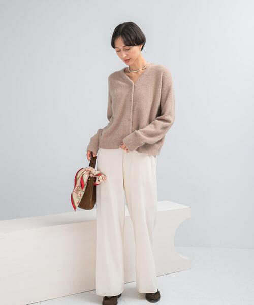 URBAN RESEARCH ROSSO WOMEN（アーバンリサーチ　ロッソ）の「エアリーニット2WAYカーディガン（カーディガン/ボレロ・レディース・ブラック/ベージュ/ホワイト系その他・FREE）」の14枚目の写真