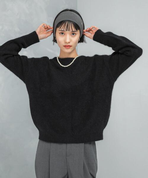 URBAN RESEARCH ROSSO WOMEN（アーバンリサーチ　ロッソ）の「エアリーニット2WAYカーディガン（カーディガン/ボレロ・レディース・ブラック/ベージュ/ホワイト系その他・FREE）」の22枚目の写真