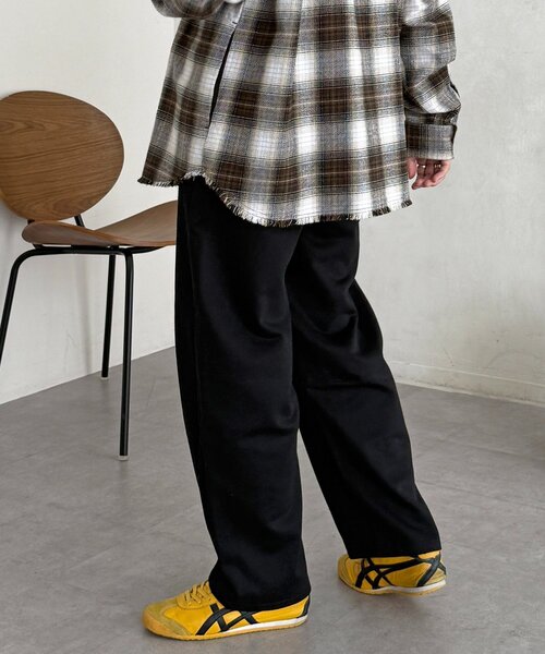 CPCM（シーピーシーエム）の「裏毛カーブスウェットパンツ（その他パンツ・レディース・グリーン系その他/ブラック/グレー/ブラウン・FREE）」の7枚目の写真