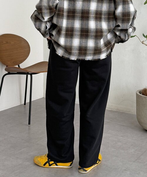 CPCM（シーピーシーエム）の「裏毛カーブスウェットパンツ（その他パンツ・レディース・グリーン系その他/ブラック/グレー/ブラウン・FREE）」の9枚目の写真