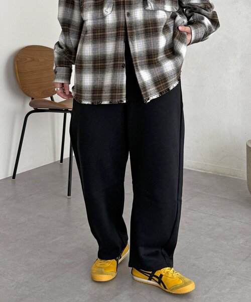 CPCM（シーピーシーエム）の「裏毛カーブスウェットパンツ（その他パンツ・レディース・グリーン系その他/ブラック/グレー/ブラウン・FREE）」の10枚目の写真