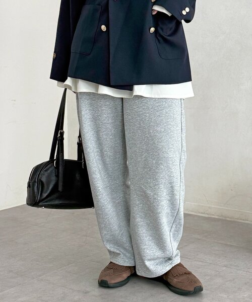 CPCM（シーピーシーエム）の「裏毛カーブスウェットパンツ（その他パンツ・レディース・グリーン系その他/ブラック/グレー/ブラウン・FREE）」の15枚目の写真