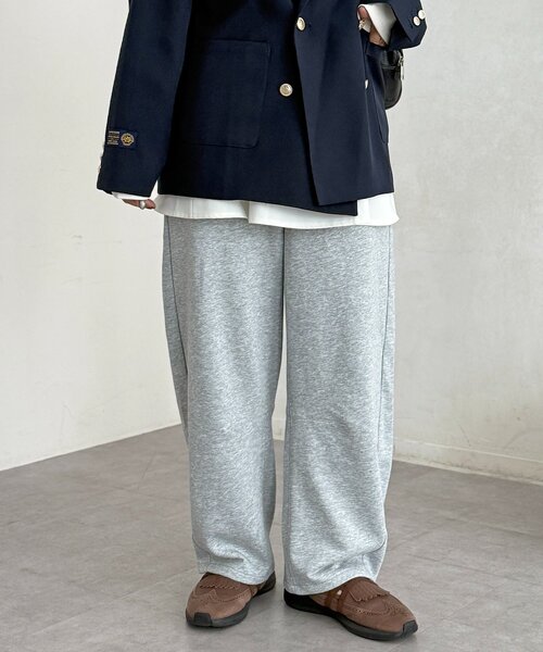 CPCM（シーピーシーエム）の「裏毛カーブスウェットパンツ（その他パンツ・レディース・グリーン系その他/ブラック/グレー/ブラウン・FREE）」の16枚目の写真