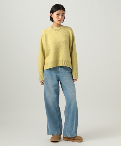 BAYFLOW（ベイフロー）の「コンフォートブークレニットプルオーバー（ニット/セーター・レディース・チャコール/ネイビー/ブラウン/ピンク/レッド/オフホワイト/グレー/グレイッシュベージュ/ライトブルー/イエロー/ホワイト系その他/グリーン・FREE）」の22枚目の写真