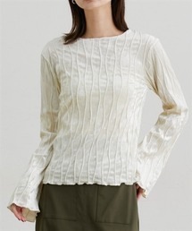 nissen | ウェーブタックベロアトップス(Tシャツ/カットソー)