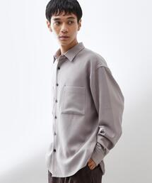 THE SHOP TK  | 【大人のきれいめカジュアルに】ウールライク長袖シャツ 洗濯機OK(シャツ/ブラウス)