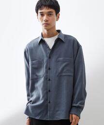 THE SHOP TK  | 【大人のきれいめカジュアルに】ウールライク長袖シャツ 洗濯機OK(シャツ/ブラウス)