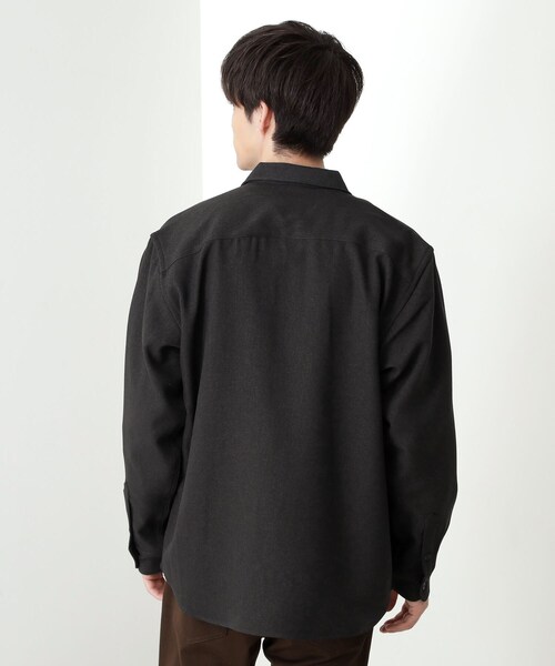 THE SHOP TK （ザ ショップ ティーケー ）の「【大人のきれいめカジュアルに】ウールライク長袖シャツ 洗濯機OK（シャツ/ブラウス・メンズ・ナチュラル/ブルーグリーン/ダークグレー・02/03/04）」の14枚目の写真