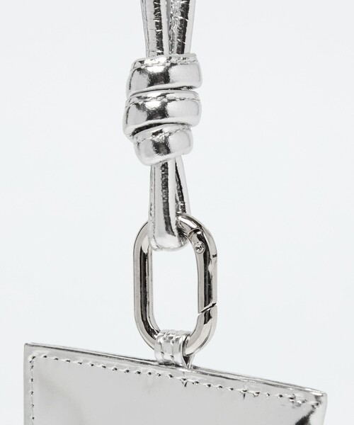 別注】＜perche＞2WAY ストラップ カードケーズ / シルバー（カード