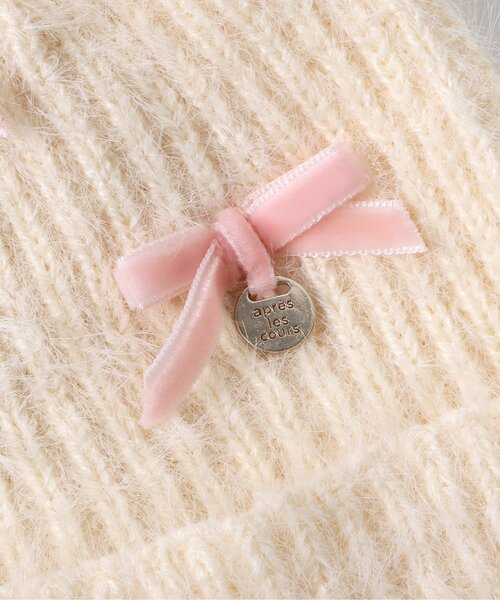 apres les cours(アプレレクール)の「リボンベビーニット帽(ニットキャップ/ビーニー・キッズ・アイボリー・48)」の5枚目の写真