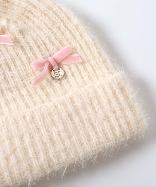 apres les cours(アプレレクール)の「リボンベビーニット帽(ニットキャップ/ビーニー・キッズ・アイボリー・48)」の6枚目の写真