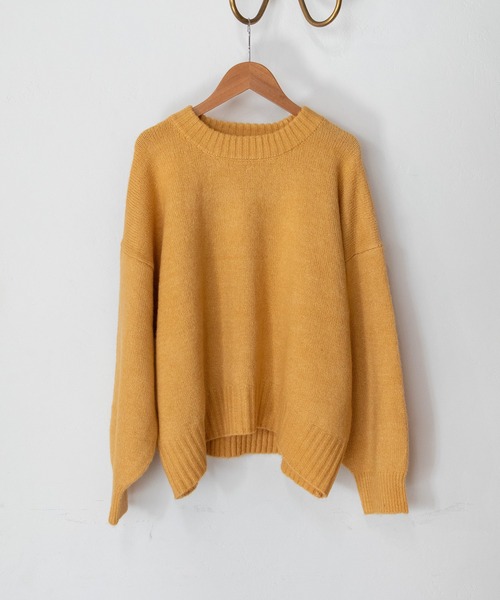 PICHI（ピイチ）の「PICHIオリジナルニット（ニット/セーター・レディース・チャコール/イエロー/ブラック・FREE）」の5枚目の写真