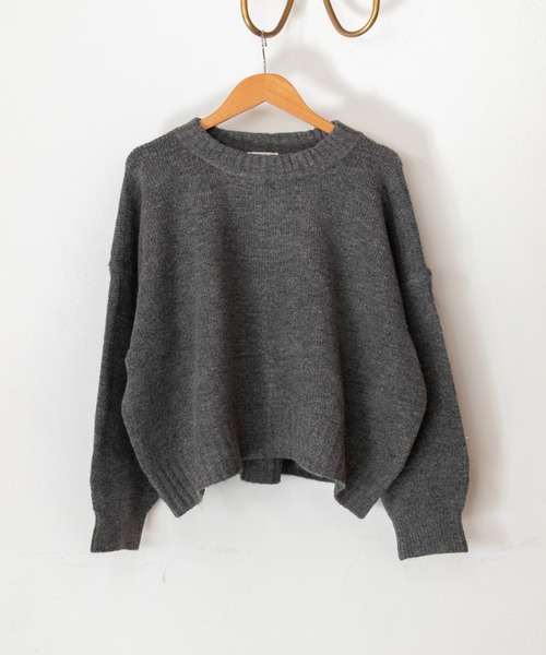 PICHI（ピイチ）の「PICHIオリジナルニット（ニット/セーター・レディース・チャコール/イエロー/ブラック・FREE）」の6枚目の写真