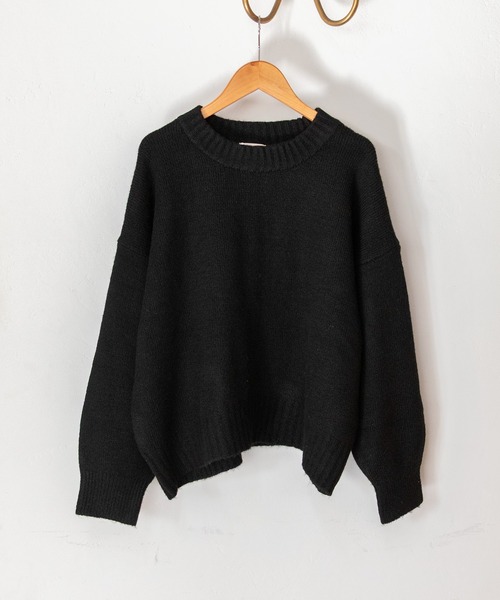 PICHI（ピイチ）の「PICHIオリジナルニット（ニット/セーター・レディース・チャコール/イエロー/ブラック・FREE）」の7枚目の写真