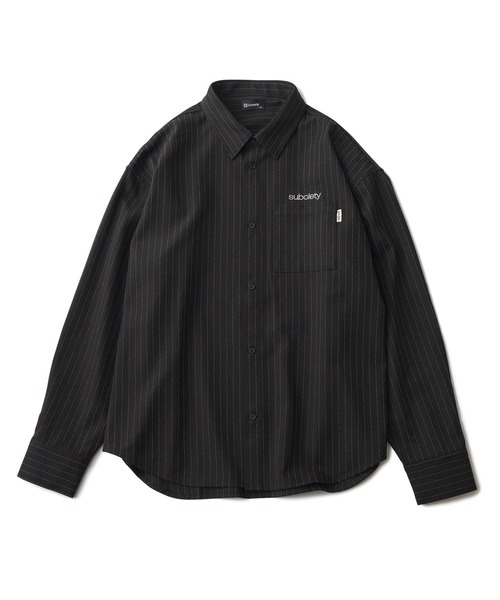 Subciety（サブサエティ）の「Stripe shirt（シャツ/ブラウス・メンズ・オリーブ/ブラック/ホワイト/ブルーグレー・SMALL/X-LARGE/LARGE/MEDIUM）」の6枚目の写真