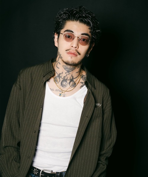 Subciety（サブサエティ）の「Stripe shirt（シャツ/ブラウス・メンズ・オリーブ/ブラック/ホワイト/ブルーグレー・SMALL/X-LARGE/LARGE/MEDIUM）」の20枚目の写真