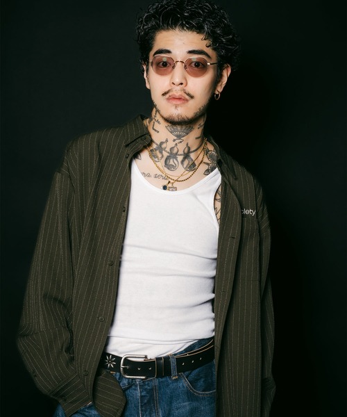 Subciety（サブサエティ）の「Stripe shirt（シャツ/ブラウス・メンズ・オリーブ/ブラック/ホワイト/ブルーグレー・SMALL/X-LARGE/LARGE/MEDIUM）」の11枚目の写真