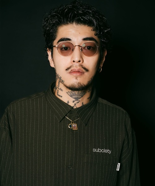 Subciety（サブサエティ）の「Stripe shirt（シャツ/ブラウス・メンズ・オリーブ/ブラック/ホワイト/ブルーグレー・SMALL/X-LARGE/LARGE/MEDIUM）」の12枚目の写真