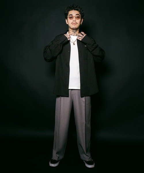 Subciety(サブサエティ)の「Stripe shirt(シャツ/ブラウス・メンズ・オリーブ/ブラック/ホワイト/ブルーグレー・SMALL/X-LARGE/LARGE/MEDIUM)」の22枚目の写真