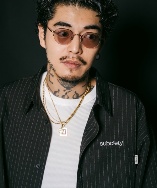 Subciety（サブサエティ）の「Stripe shirt（シャツ/ブラウス・メンズ・オリーブ/ブラック/ホワイト/ブルーグレー・SMALL/X-LARGE/LARGE/MEDIUM）」の22枚目の写真