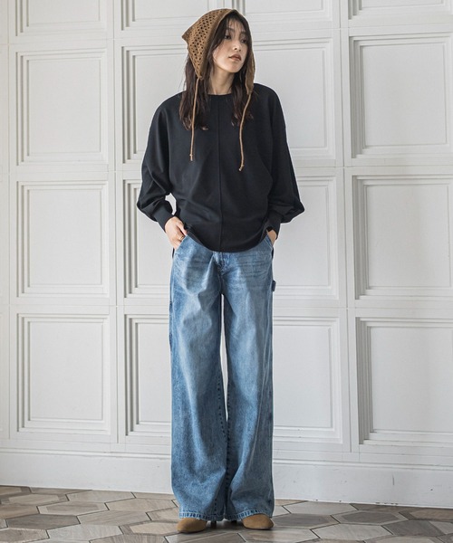 MAYSON GREY(メイソングレイ)の「叶えるドルマンプルオーバー≪手洗い可能≫(Tシャツ/カットソー・レディース・オフホワイト/ブラック/ブラウン・M)」の10枚目の写真