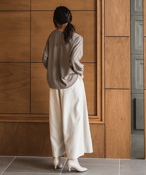 MAYSON GREY(メイソングレイ)の「叶えるドルマンプルオーバー≪手洗い可能≫(Tシャツ/カットソー・レディース・オフホワイト/ブラック/ブラウン・M)」の15枚目の写真