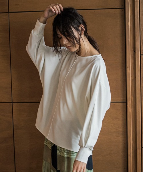 MAYSON GREY(メイソングレイ)の「叶えるドルマンプルオーバー≪手洗い可能≫(Tシャツ/カットソー・レディース・オフホワイト/ブラック/ブラウン・M)」の16枚目の写真