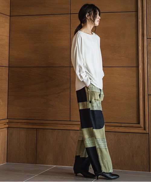 MAYSON GREY(メイソングレイ)の「叶えるドルマンプルオーバー≪手洗い可能≫(Tシャツ/カットソー・レディース・オフホワイト/ブラック/ブラウン・M)」の20枚目の写真