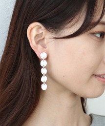 メタルプレートロングイヤリング