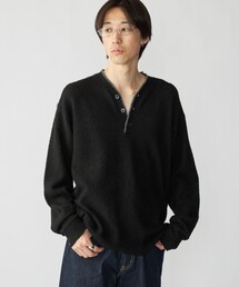 City Ambient Products: シャギー ヘンリー ネック ニット