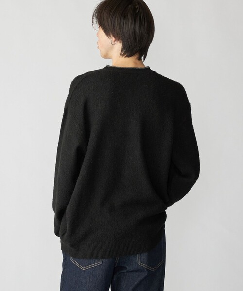 City Ambient Products（シティアンビエントプロダクツ）の「City Ambient Products: シャギー ヘンリー ネック ニット（ニット/セーター・メンズ・グレー/ブラック/ブラウン・SMALL/MEDIUM/LARGE）」の7枚目の写真