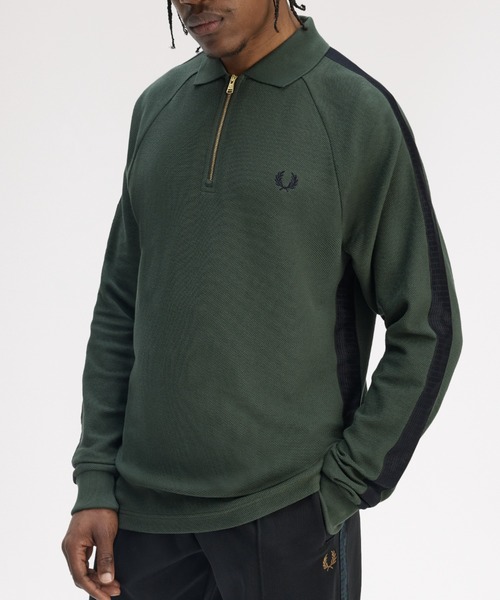Dash Taped Zip Neck Polo Shirt／ダッシュテープジップネックポロシャツ